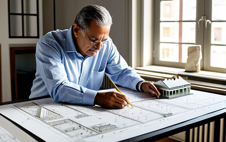 시드 투자에서 유의해야 할 재무 비율 - **
"A successful Brazilian architect, fully clothed in professional attire, reviewing blueprints in...