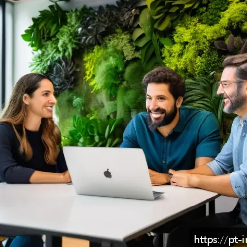 Home 33 시드 투자에서의 트렌드 및 변화 예측 - A modern, vibrant startup office scene in São Paulo, Brazil, showcasing a diverse founding team with...
