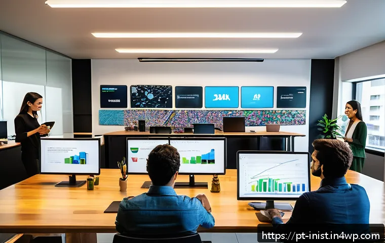 시드 투자 기업의 목표 시장 이해 - A modern startup office scene in S&atilde;o Paulo, Brazil, showing a diverse group of young professionals a...